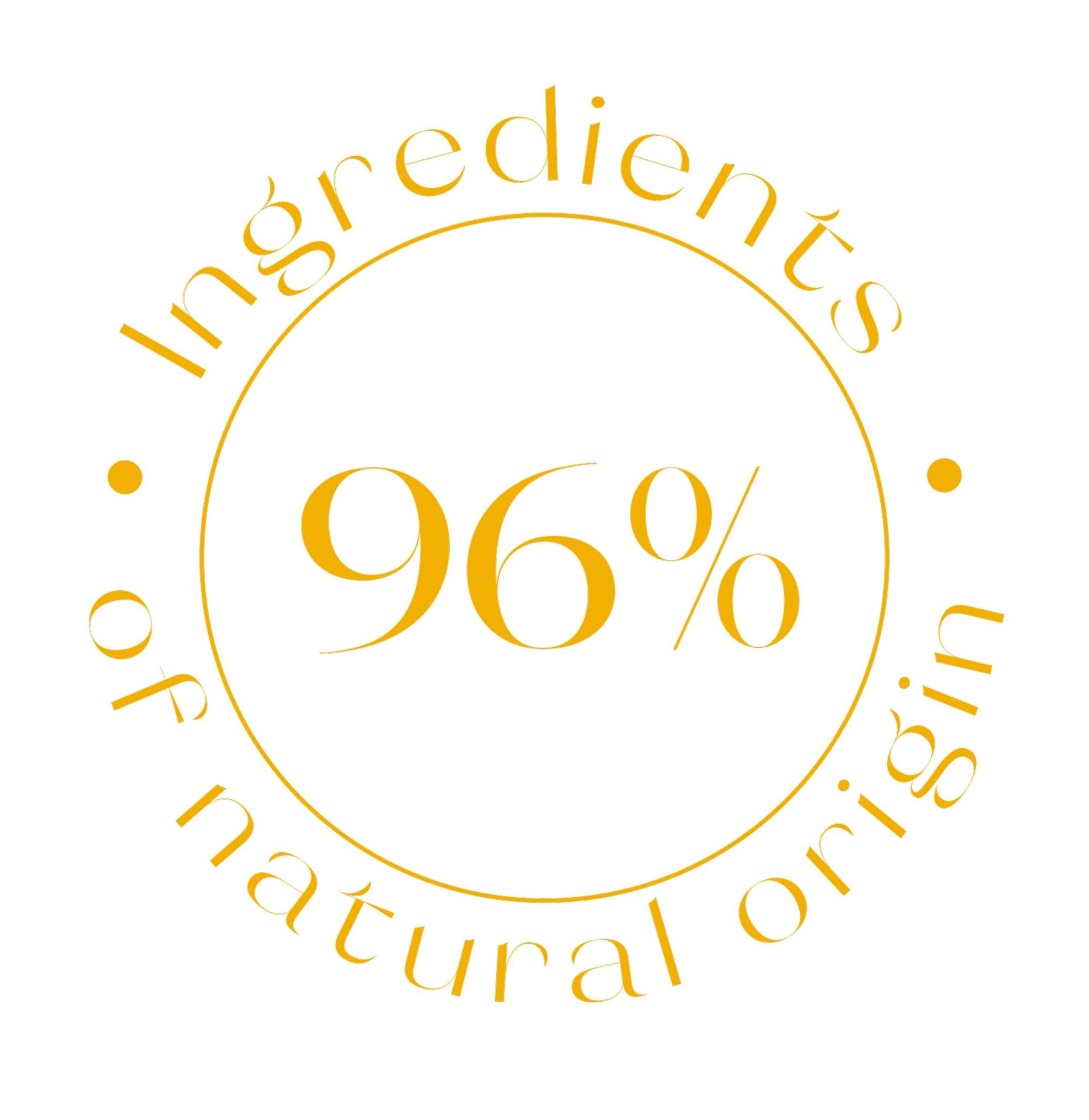 96% ingredients of natural origin