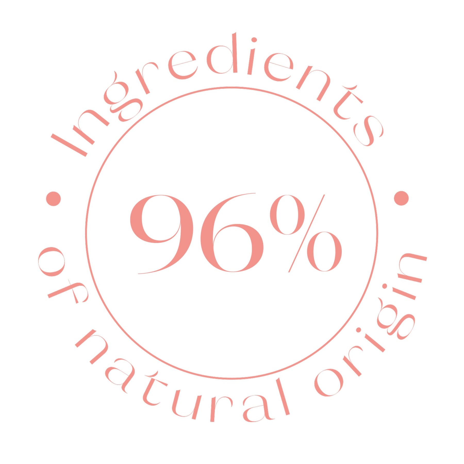96% ingredients of natural origin