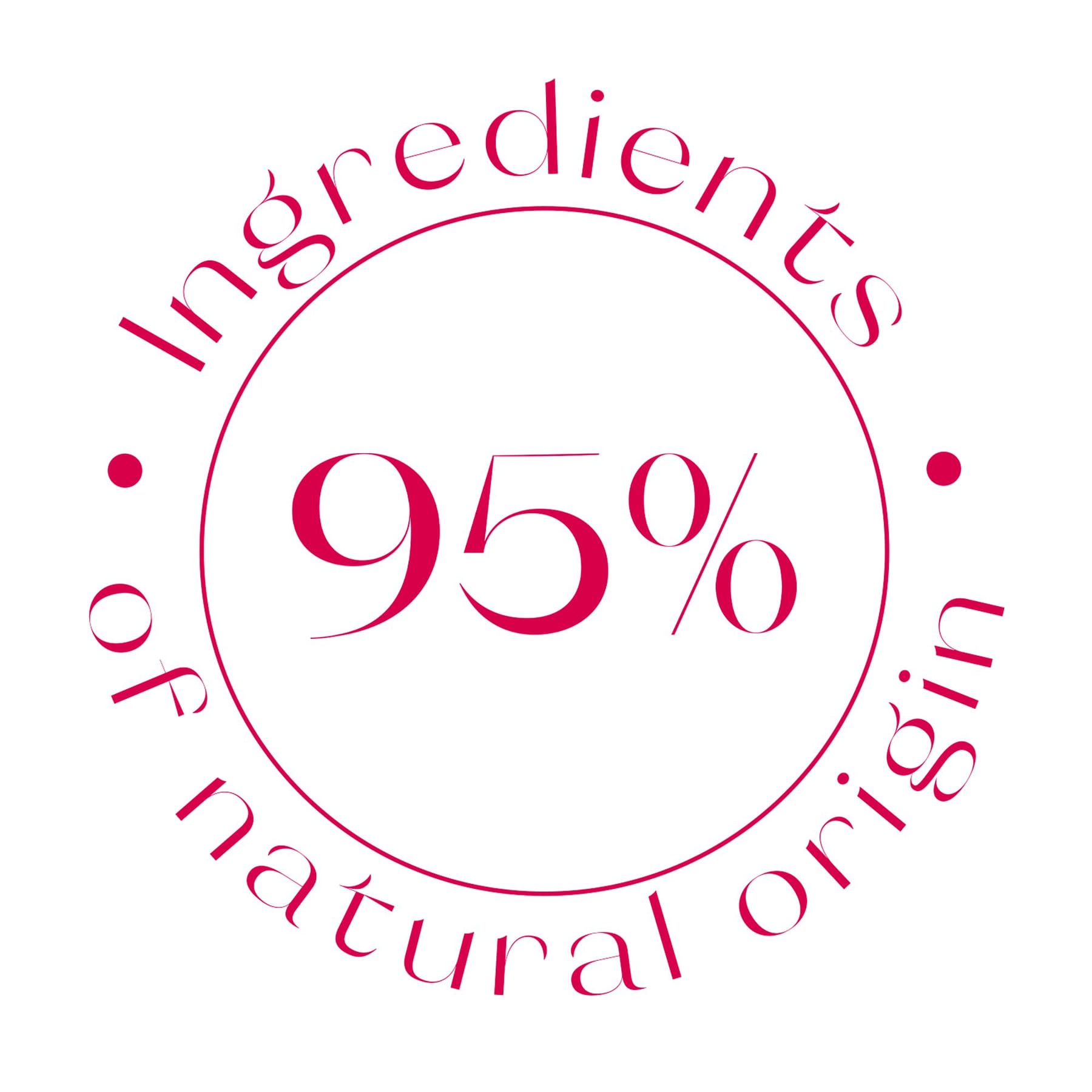 95% ingredients of natural origin